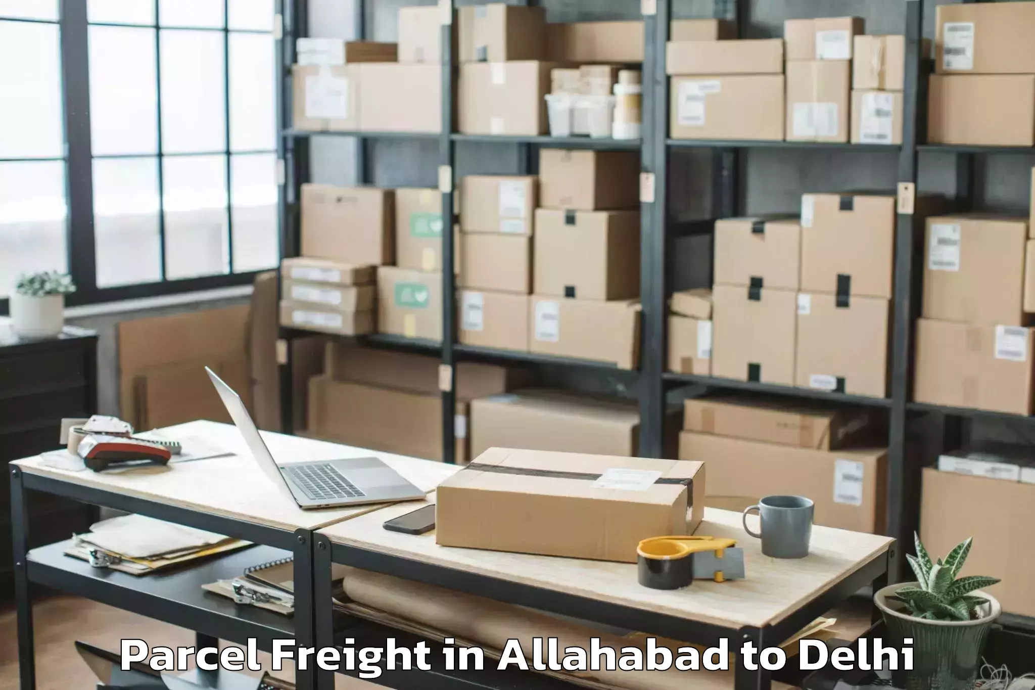 Hassle-Free Allahabad to D Mall Paschim Vihar Parcel Freight